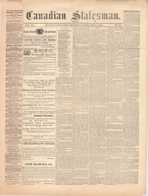 Canadian Statesman (Bowmanville, ON), 11 Feb 1875