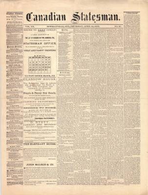 Canadian Statesman (Bowmanville, ON), 15 Apr 1875