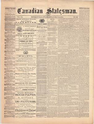 Canadian Statesman (Bowmanville, ON), 13 May 1875