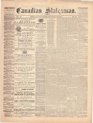 Canadian Statesman (Bowmanville, ON), 20 May 1875