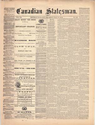 Canadian Statesman (Bowmanville, ON), 27 May 1875