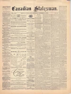 Canadian Statesman (Bowmanville, ON), 14 Oct 1875