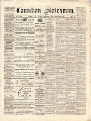 Canadian Statesman (Bowmanville, ON), 30 Dec 1875