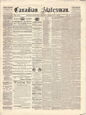 Canadian Statesman (Bowmanville, ON), 3 Feb 1876