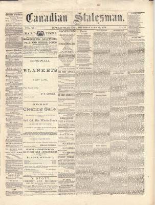 Canadian Statesman (Bowmanville, ON), 27 Jul 1876