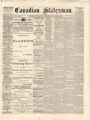 Canadian Statesman (Bowmanville, ON), 10 Aug 1876