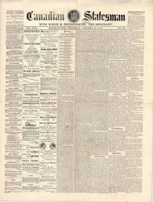 Canadian Statesman (Bowmanville, ON), 12 Oct 1876