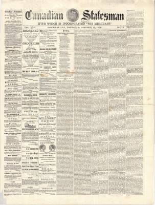 Canadian Statesman (Bowmanville, ON), 19 Oct 1876