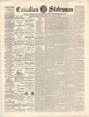 Canadian Statesman (Bowmanville, ON), 26 Oct 1876