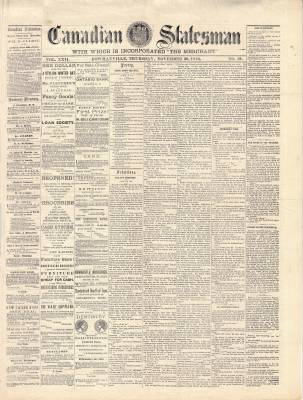 Canadian Statesman (Bowmanville, ON), 30 Nov 1876