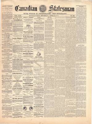 Canadian Statesman (Bowmanville, ON), 19 Apr 1877