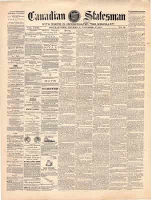 Canadian Statesman (Bowmanville, ON), 15 Nov 1877