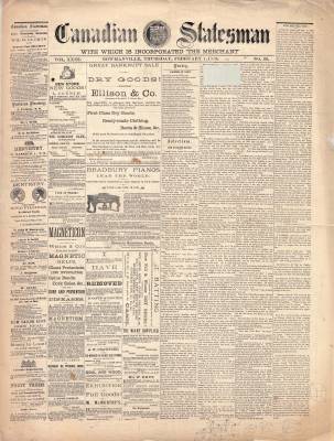 Canadian Statesman (Bowmanville, ON), 7 Feb 1878