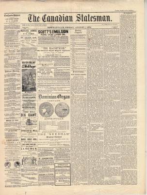 Canadian Statesman (Bowmanville, ON), 1 Aug 1879