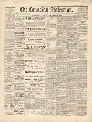 Canadian Statesman (Bowmanville, ON), 28 Nov 1879