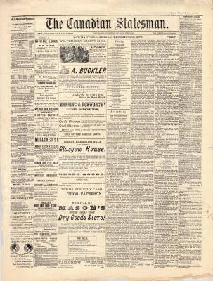 Canadian Statesman (Bowmanville, ON), 19 Dec 1879