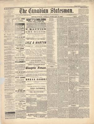 Canadian Statesman (Bowmanville, ON), 13 Feb 1880