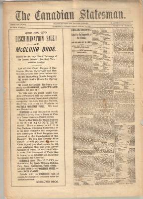 Canadian Statesman (Bowmanville, ON), 26 Jan 1883