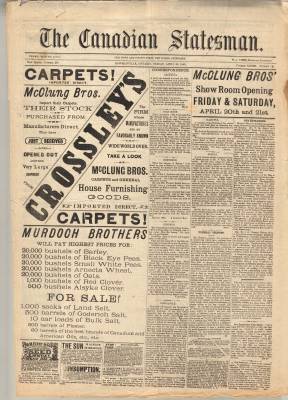 Canadian Statesman (Bowmanville, ON), 20 Apr 1883