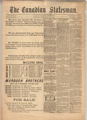 Canadian Statesman (Bowmanville, ON), 22 Jun 1883