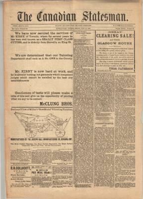 Canadian Statesman (Bowmanville, ON), 13 Jul 1883