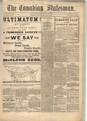 Canadian Statesman (Bowmanville, ON), 27 Jul 1883