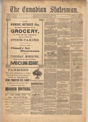 Canadian Statesman (Bowmanville, ON), 12 Oct 1883