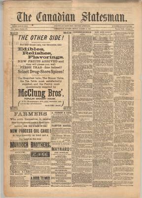 Canadian Statesman (Bowmanville, ON), 26 Oct 1883