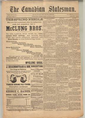 Canadian Statesman (Bowmanville, ON), 25 Jan 1884