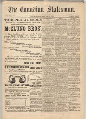 Canadian Statesman (Bowmanville, ON), 22 Feb 1884