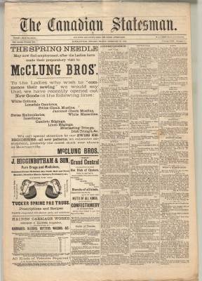 Canadian Statesman (Bowmanville, ON), 29 Feb 1884