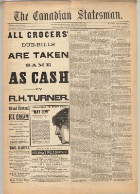 Canadian Statesman (Bowmanville, ON), 25 Jul 1884