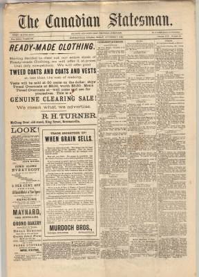 Canadian Statesman (Bowmanville, ON), 7 Nov 1884