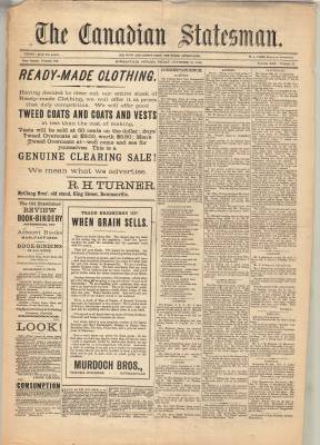 Canadian Statesman (Bowmanville, ON), 21 Nov 1884