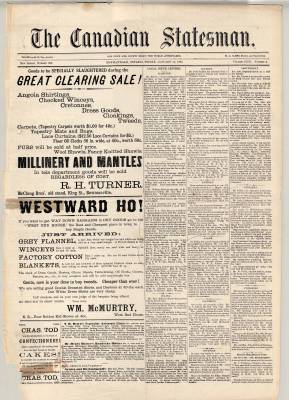 Canadian Statesman (Bowmanville, ON), 16 Jan 1885