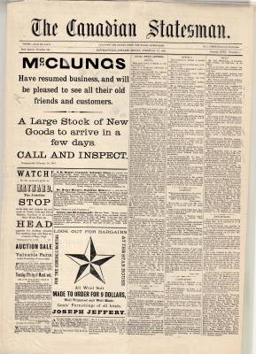 Canadian Statesman (Bowmanville, ON), 27 Feb 1885