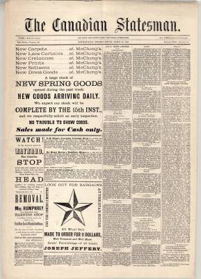 Canadian Statesman (Bowmanville, ON), 20 Mar 1885