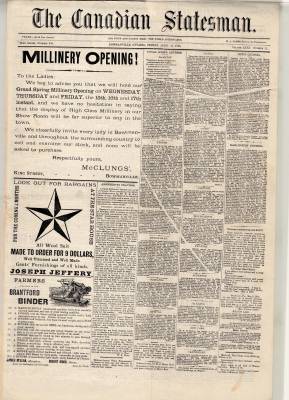 Canadian Statesman (Bowmanville, ON), 10 Apr 1885