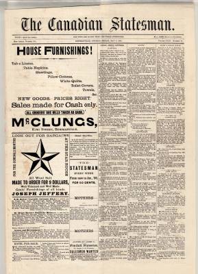 Canadian Statesman (Bowmanville, ON), 8 May 1885