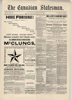 Canadian Statesman (Bowmanville, ON), 15 May 1885