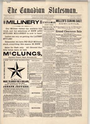 Canadian Statesman (Bowmanville, ON), 22 May 1885