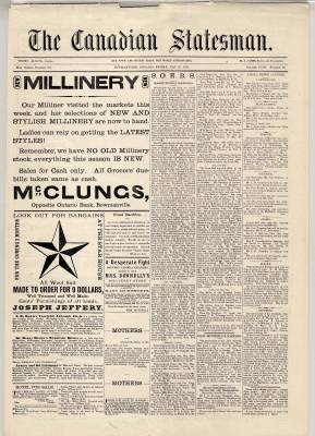 Canadian Statesman (Bowmanville, ON), 29 May 1885