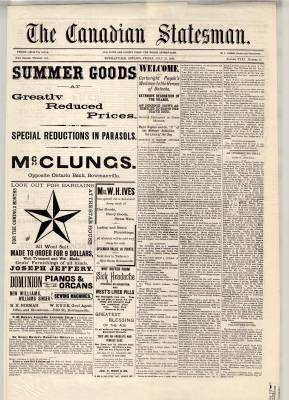 Canadian Statesman (Bowmanville, ON), 31 Jul 1885