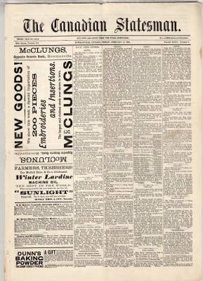 Canadian Statesman (Bowmanville, ON), 12 Feb 1886