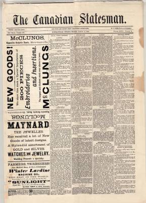 Canadian Statesman (Bowmanville, ON), 12 Mar 1886