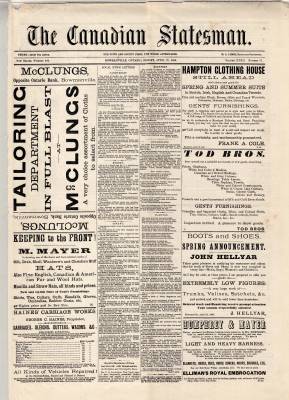 Canadian Statesman (Bowmanville, ON), 23 Apr 1886