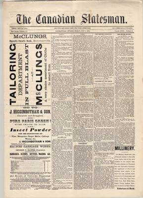 Canadian Statesman (Bowmanville, ON), 2 Jul 1886