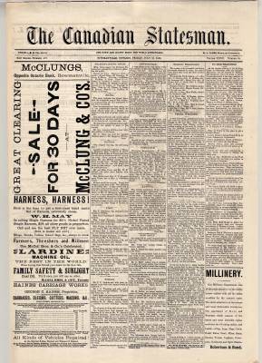 Canadian Statesman (Bowmanville, ON), 23 Jul 1886