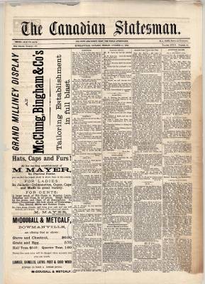 Canadian Statesman (Bowmanville, ON), 15 Oct 1886