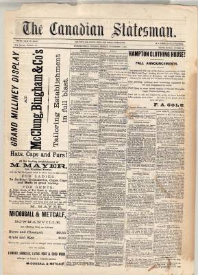 Canadian Statesman (Bowmanville, ON), 5 Nov 1886